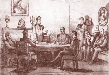 На одном из тайных заседаний декабристов