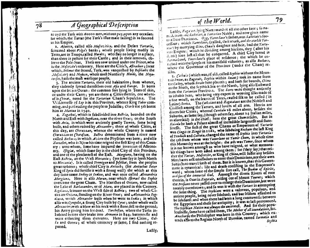 Географическое описание мира ко Всемирной истории Петавиуса, 1659 г.
