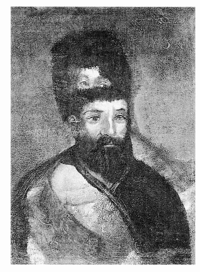 Портрет Пугачева, написанный в XVIII веке, поверх портрета императрицы Екатерины II.