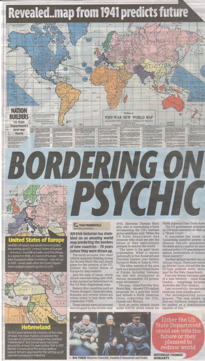 Карта послевоенного Нового мирового порядка: предложение о переустройстве мира после победы союзников