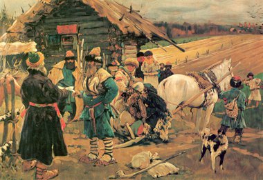 «Юрьев день». Художник С. Иванов